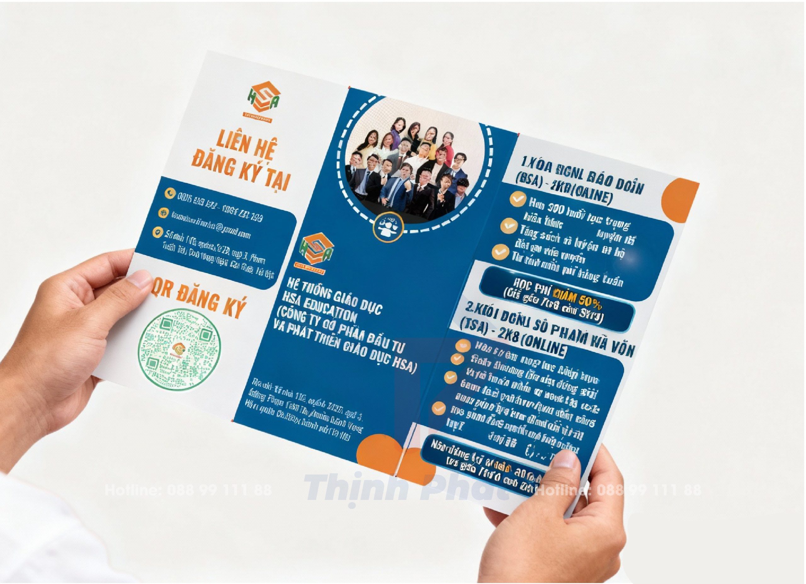 Lựa chọn kết hợp kích thước và chất liệu in tờ gấp