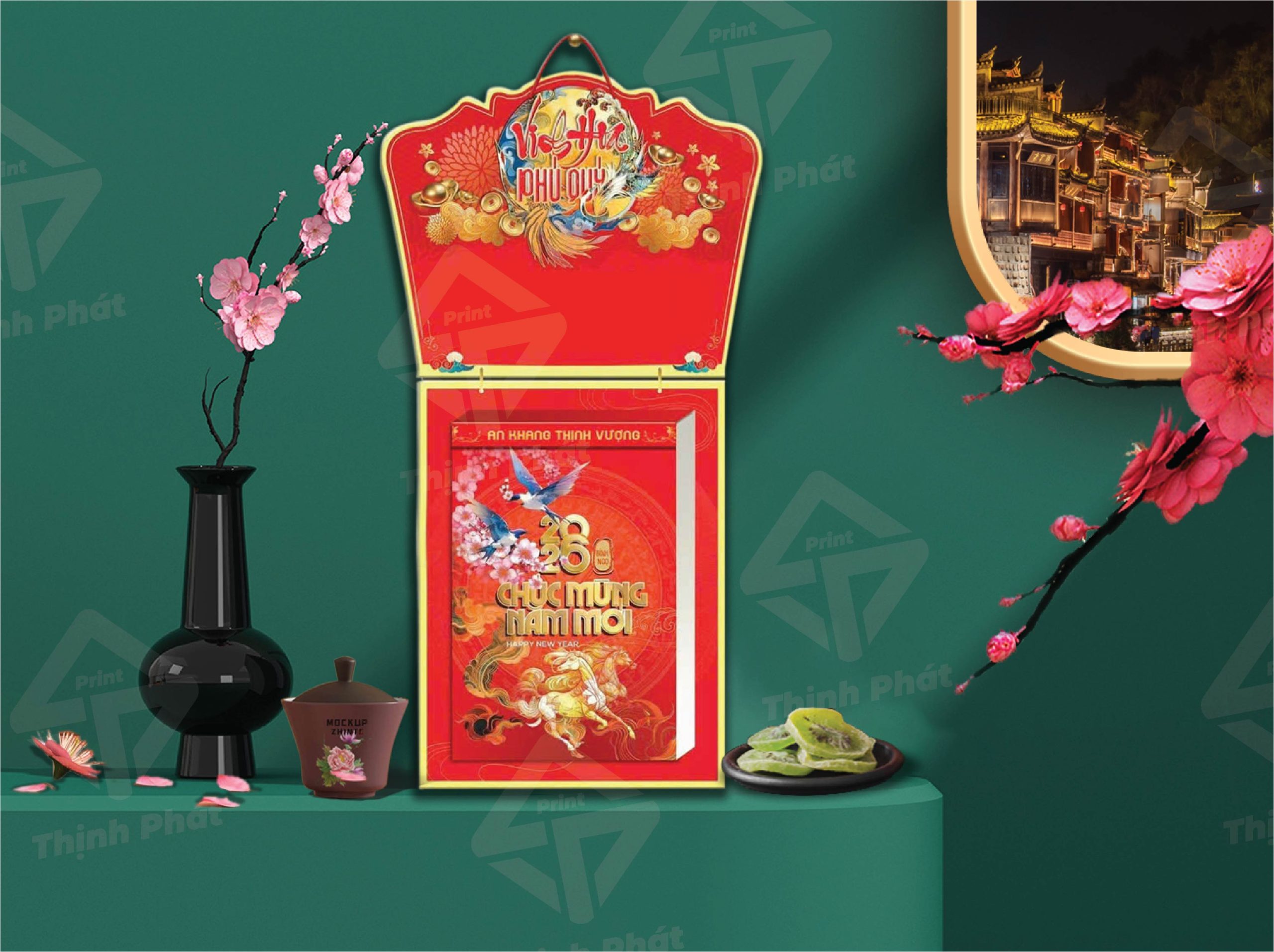Thiết kế lịch tết 2026 tại In Thịnh Phát