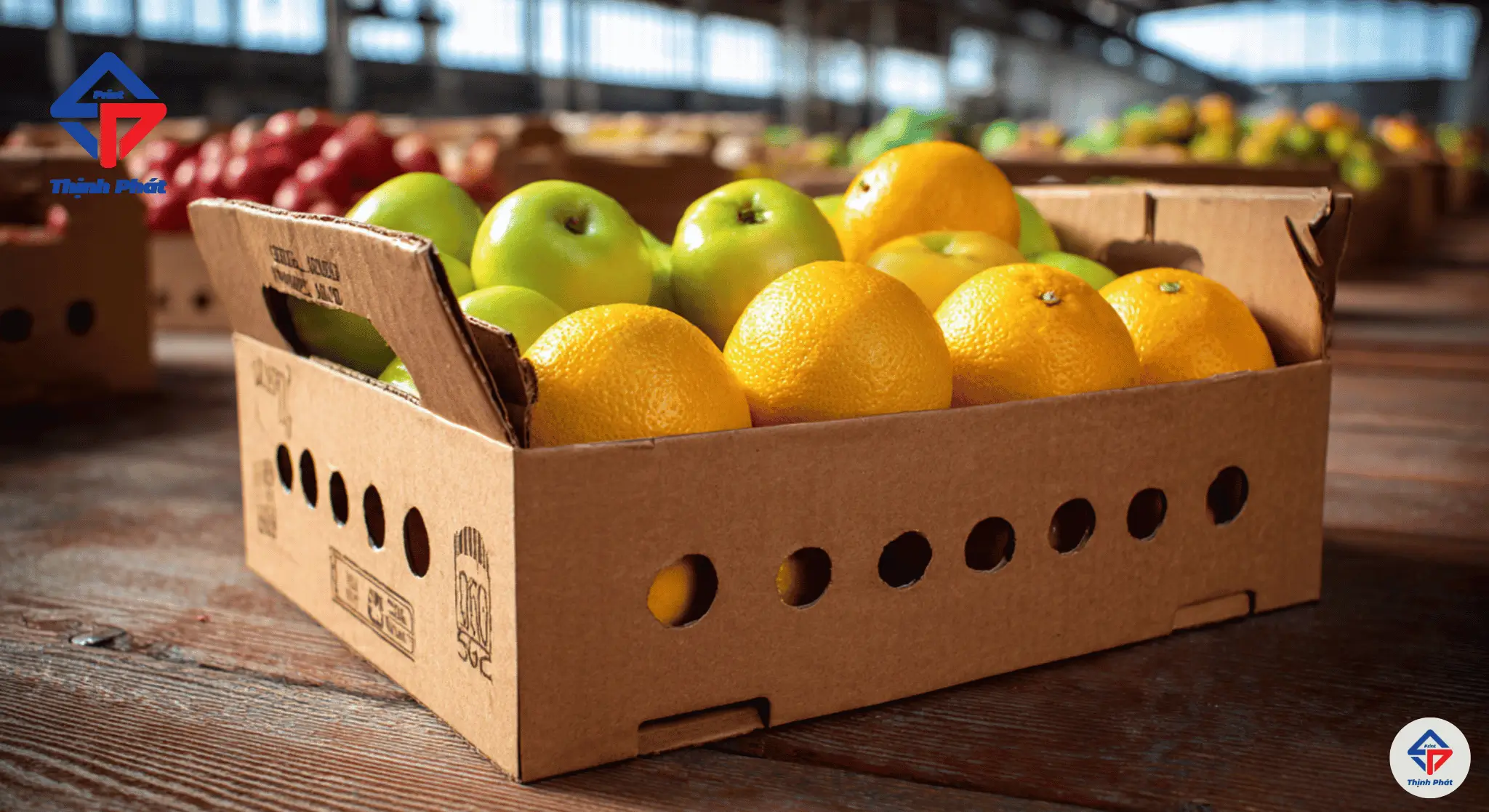 Thùng carton đựng trái cây khác gì thùng carton thông thường